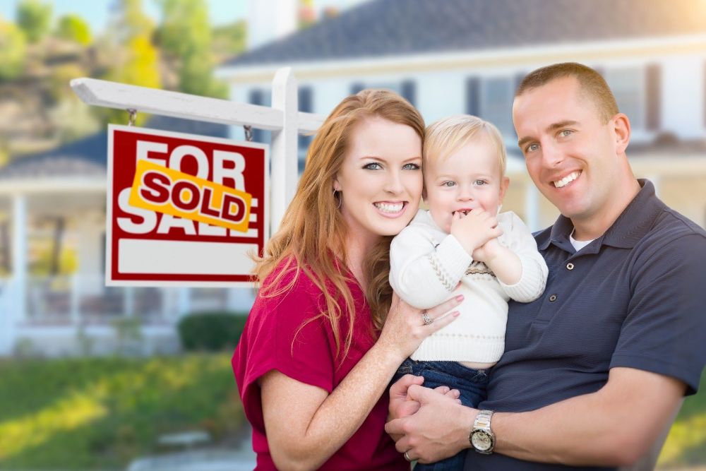 Family with new house